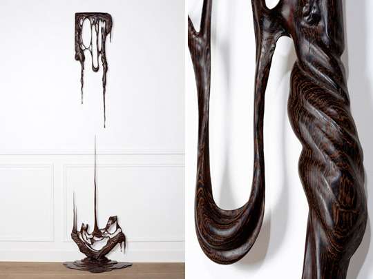 Wooden Sculptures Furniture Of Brown Color Wooden Sculptures Furniture Of Brown Color
